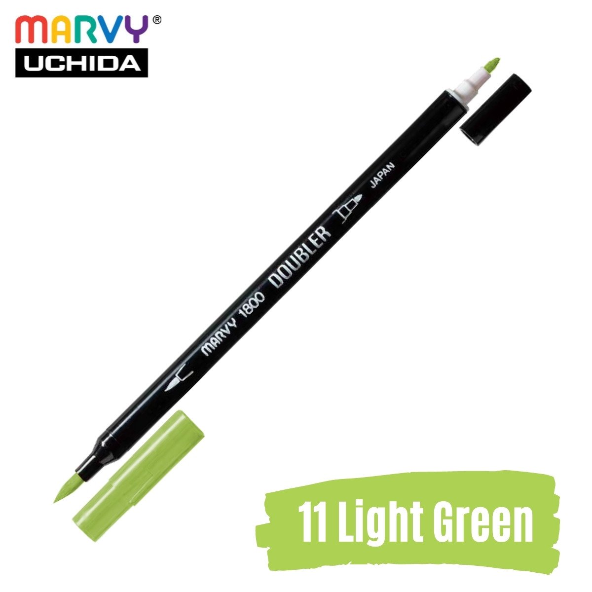 Marvy Artist Brush Pen 1800 Çift Taraflı Firça Uçlu Kalem 11 Light Green