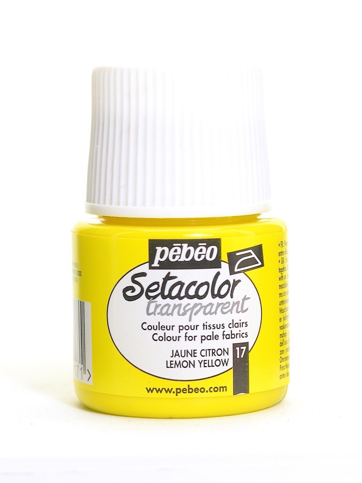 Pebeo Setacolor Light Fabric Transparan Kumaş Boyası 45ml 17 Lemon Yellow