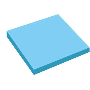Kraf Yapışkanlı Not Kağıdı 76x76mm 50yp Şeffaf Mavi 7676TR