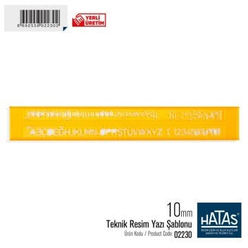 Hatas Teknik Resim Yazı Şablonu 10mm