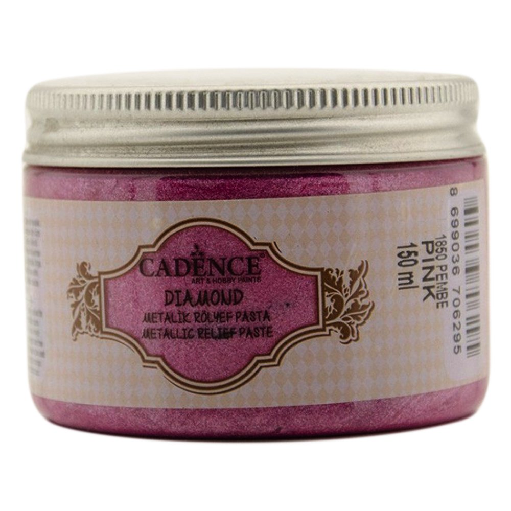 Cadence Diamond Metalik Rölyef Pasta 150ml 1850 Pembe