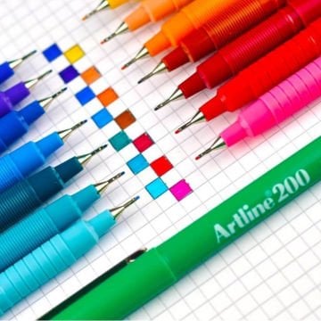 Artline 200 Fine Keçe Uçlu Yazı Kalemi 0.4mm Turuncu