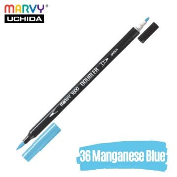 Marvy Artist Brush Pen 1800 Çift Taraflı Firça Uçlu Kalem 36 Manganese Blue