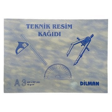 Dilman Teknik Resim Defteri 70gr A3 30yp Yatay