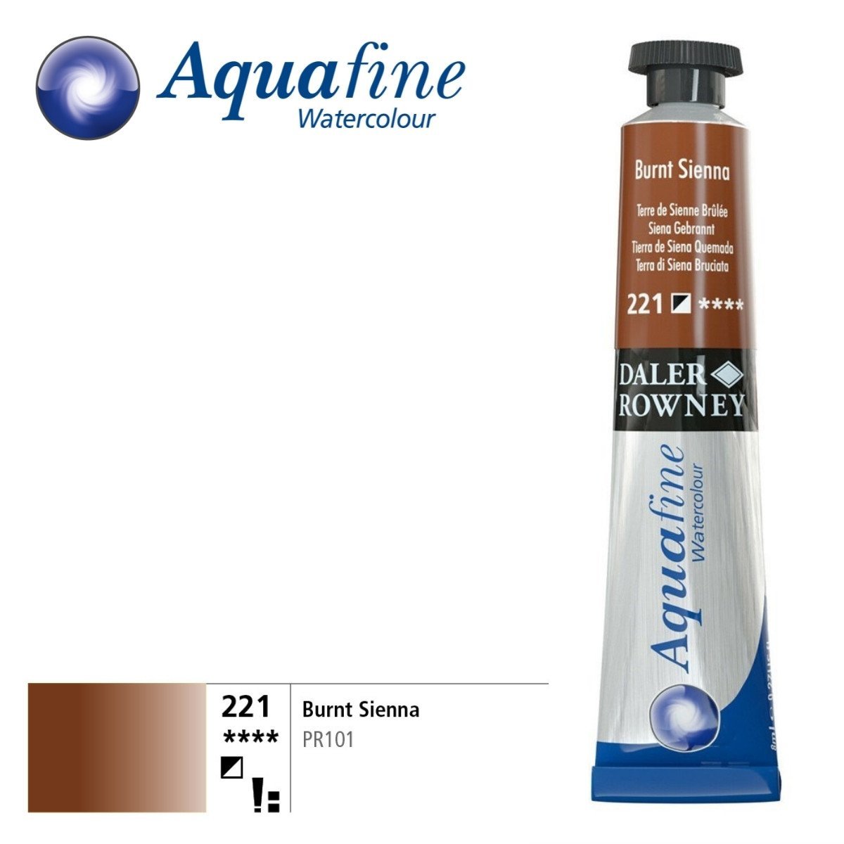 Daler Rowney Aquafine Tüp Sulu Boya 8ml 221 Burnt Sienna