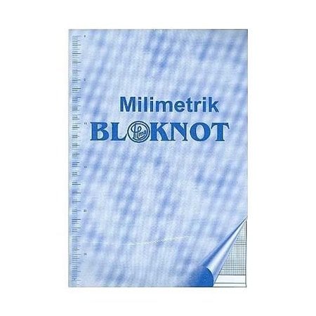 Milimetrik Bloknot A3 Mavi