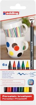 Edding 4200/6S Porselen Kalemi1-4mm 6 lı Set Standart Renkler