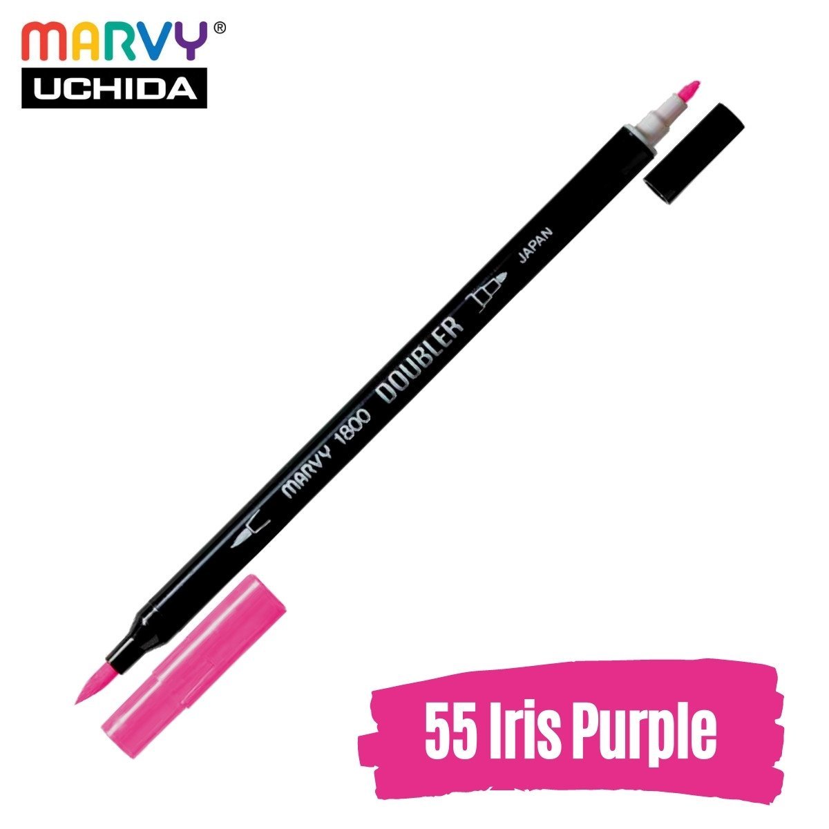 Marvy Artist Brush Pen 1800 Çift Taraflı Firça Uçlu Kalem 55 İris Purple