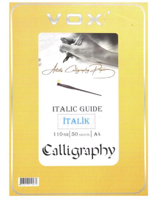 Vox İtalic Guide İtalik Kaligrafi Defteri A4 110gr 50yp