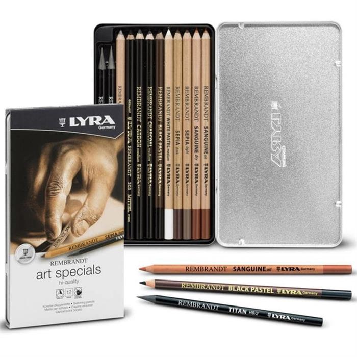 Lyra Rembrandt Sketching Specials Eskiz Çizim Seti Metal Kutu 12 Parça