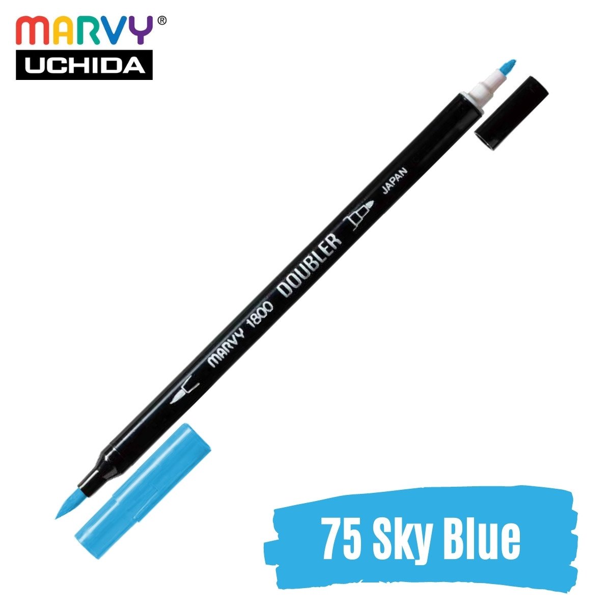 Marvy Artist Brush Pen 1800 Çift Taraflı Firça Uçlu Kalem 75 Sky Blue