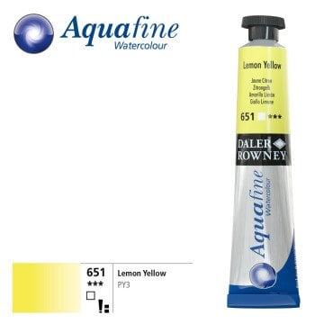 Daler Rowney Aquafine Tüp Sulu Boya 8ml 651 Lemon Yellow