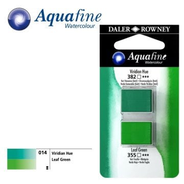 Daler Rowney Aquafine 2li Sulu Boya Tableti 382 Viridian Hue - 355 Leaf Green