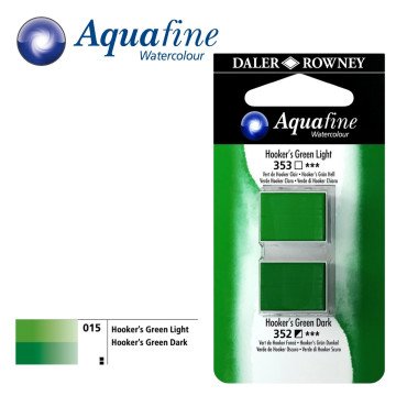 Daler Rowney Aquafine 2li Sulu Boya Tableti 353 Hookers Green Light - 352 Hookers Green Dark