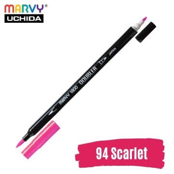 Marvy Artist Brush Pen 1800 Çift Taraflı Firça Uçlu Kalem 94 Scarlet
