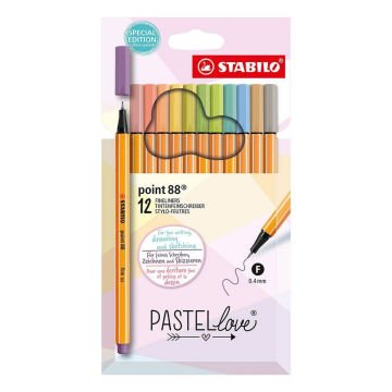 Stabilo point 88 Pastellove 12li