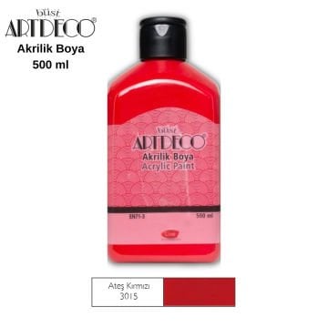 Artdeco Akrilik Boya 500ml 3015 Ateş Kırmızı