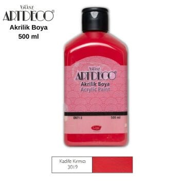 Artdeco Akrilik Boya 500ml 3019 Kadife Kırmızı