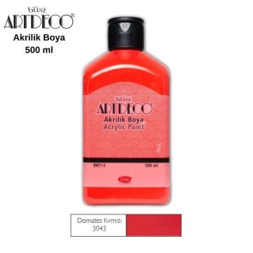 Artdeco Akrilik Boya 500ml 3043 Domates Kırmızı