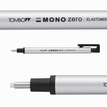 Tombow Mono Zero 2.3mm Yuvarlak Uç Kalem Silgi Gümüş