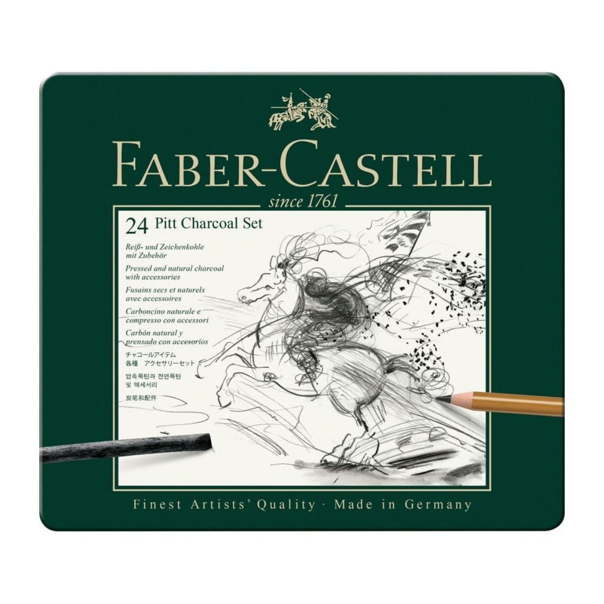 Faber Castell Pitt İşlenmiş Kömür Seti 24lü