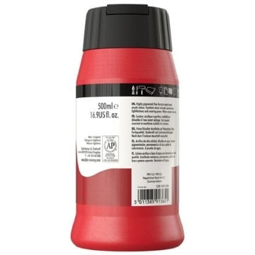 Daler Rowney System 3 Akrilik Boya 500ml 504 Cadmium Red Deep Hue