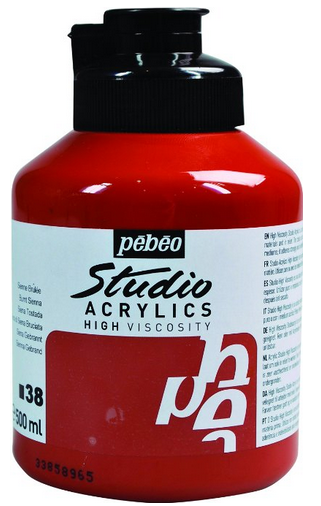 Pebeo Studio Akrilik Boya 500ml 38 Burnt Sienna