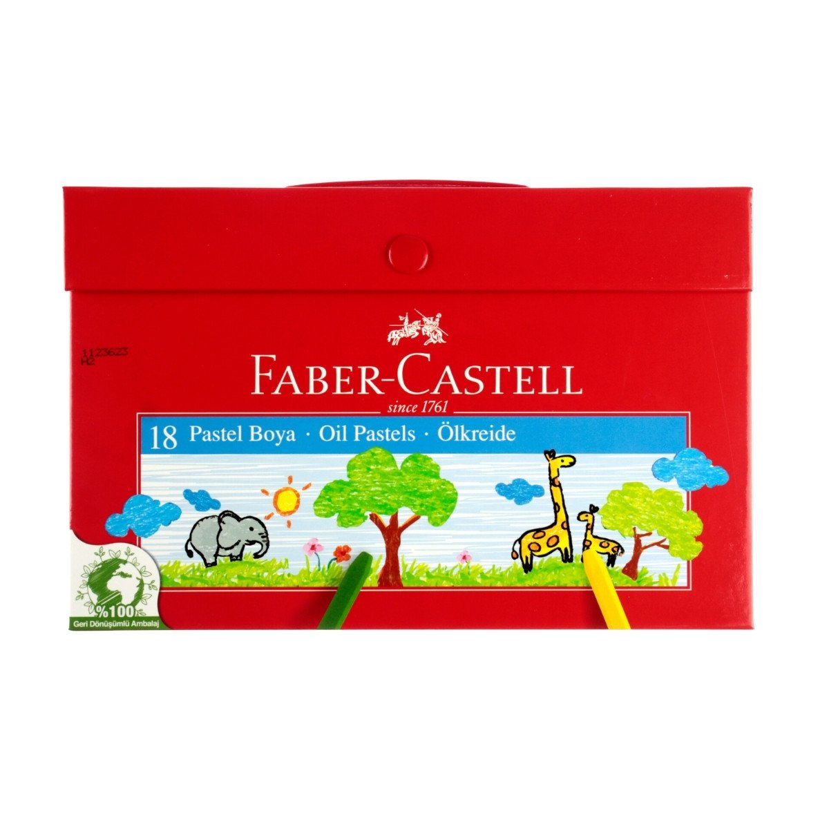 Faber Castell Karton Çantalı Tutuculu Pastel Boya 18 Renk