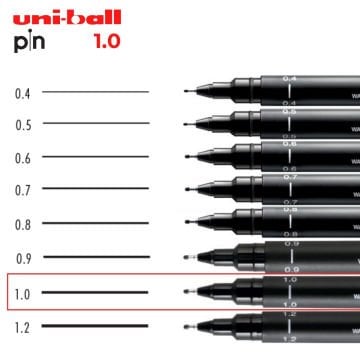 Uni Pin 200 Teknik Çizim Kalemi Siyah 1.0mm