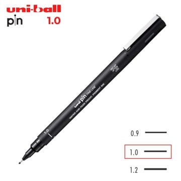 Uni Pin 200 Teknik Çizim Kalemi Siyah 1.0mm