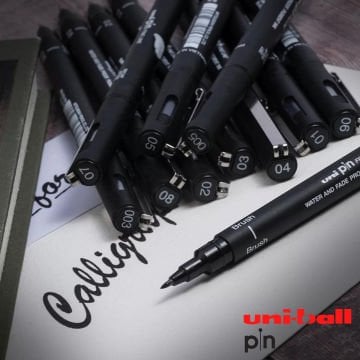 Uni Pin 200 Teknik Çizim Kalemi Siyah 1.2mm