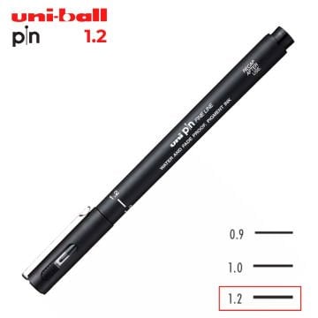 Uni Pin 200 Teknik Çizim Kalemi Siyah 1.2mm