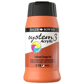 Daler Rowney System 3 Akrilik Boya 500ml 619 Cadmium Orange Hue