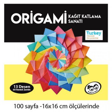 Kumtoys Origami Kağıt Katlama Sanatı 13 Farklı Model 15x15cm