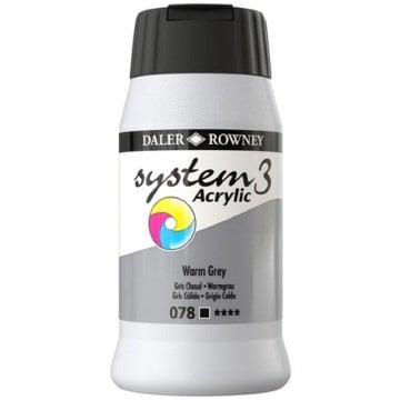 Daler Rowney System 3 Akrilik Boya 500ml 078 Warm Grey