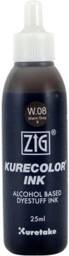 Zig Kurecolor Ink Alkol Bazlı Mürekkep 25ml W08 Warm Gray 8