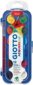 Giotto Sulu Boya 30mm 12 Renk Fırça Hediyeli