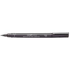 Uni Pin Brush Pen Fırça Uçlu Çizim Kalemi Dark Grey Koyu Gri