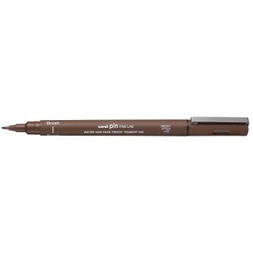 Uni Pin Brush Pen Fırça Uçlu Çizim Kalemi Sepia