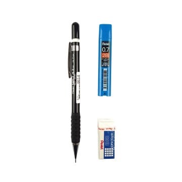 Pentel 120 A3 DX Mekanik Kurşun Kalem 3lü Set 0.7mm Siyah