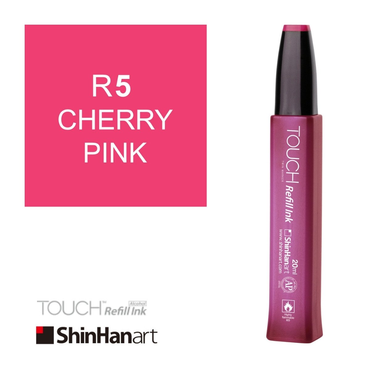 Shinhanart Touch Ink Alkol Bazlı Mürekkep 20ml R5 Cherry Pink