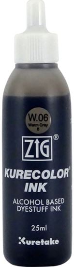 Zig Kurecolor Ink Alkol Bazlı Mürekkep 25ml W06 Warm Gray 6