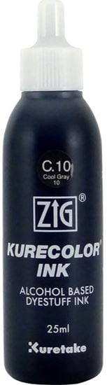 Zig Kurecolor Ink Alkol Bazlı Mürekkep 25ml C10 Cool Gray 10