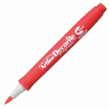 Artline Decorite Marker Kalem Fırça Uçlu Red