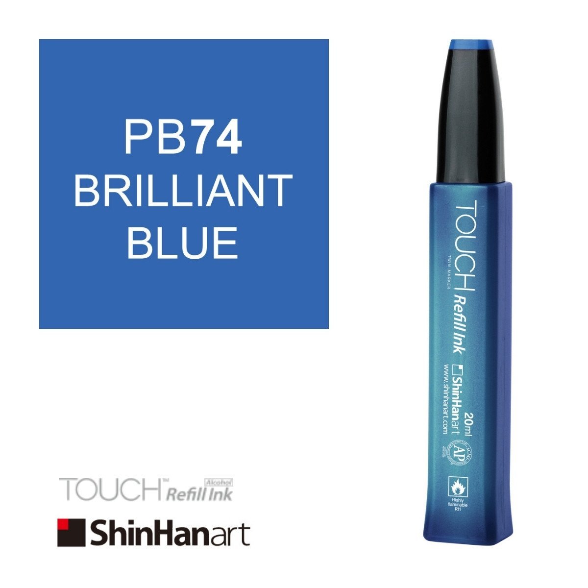 Shinhanart Touch Ink Alkol Bazlı Mürekkep 20ml PB74 Brilliant Blue