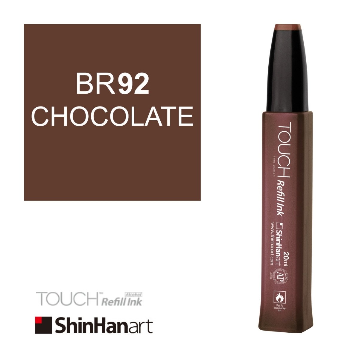 Shinhanart Touch Ink Alkol Bazlı Mürekkep 20ml BR92 Chocolate