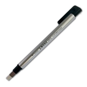 Tombow Mono Zero Kalem Silgi Yassı Uç 2.5x5mm Gümüş