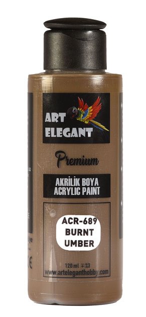Art Elegant Akrilik Boya 120ml Acr-689 Burnt Umber