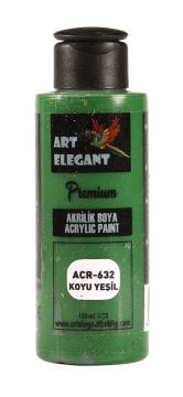Art Elegant Akrilik Boya 120ml Acr-632 Koyu Yeşili