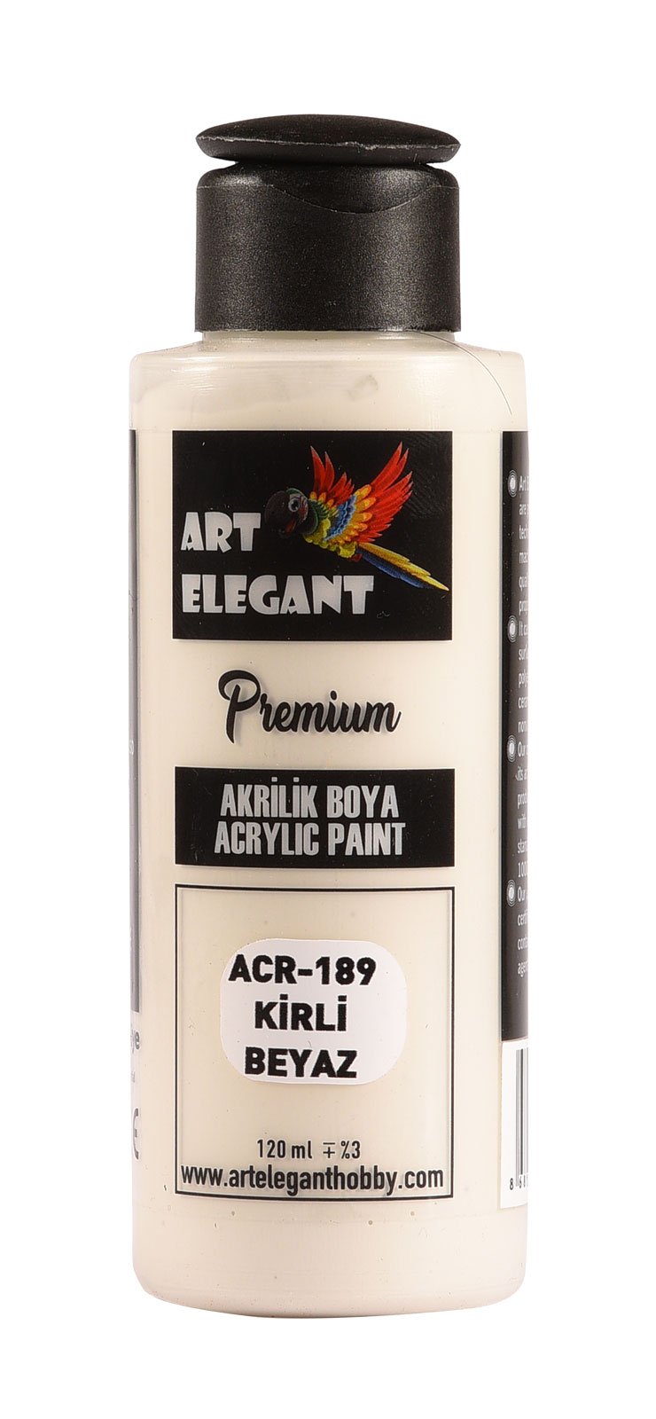 Art Elegant Akrilik Boya 120ml Acr-189 Kirli Beyaz